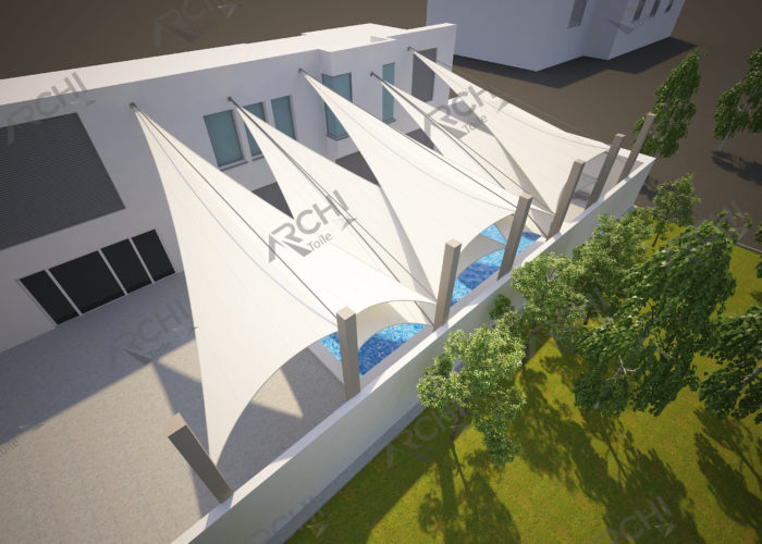 Architectural Stretch Fabric Structures